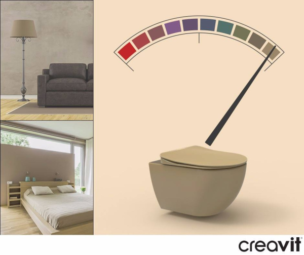 Унитаз подвесной безободковый с функцией биде Creavit Free FE322-00CM00E-0000